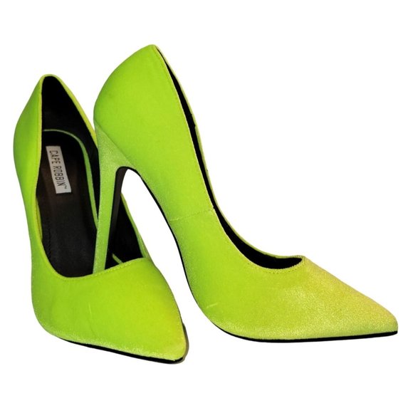 Cape Robbin Priscilla 3 Lime Green Stiletto Pumps 2 Pair Available Sizes 7.5 and - Picture 4 of 11